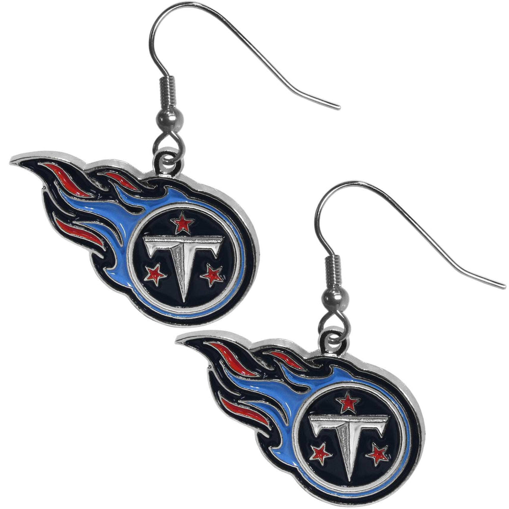 Tennessee Titans Chrome Dangle Earrings - Tennessee Titans - Flyclothing LLC