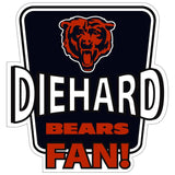 Chicago Bears Die-Hard Fan Auto Decal - Chicago Bears - Flyclothing LLC