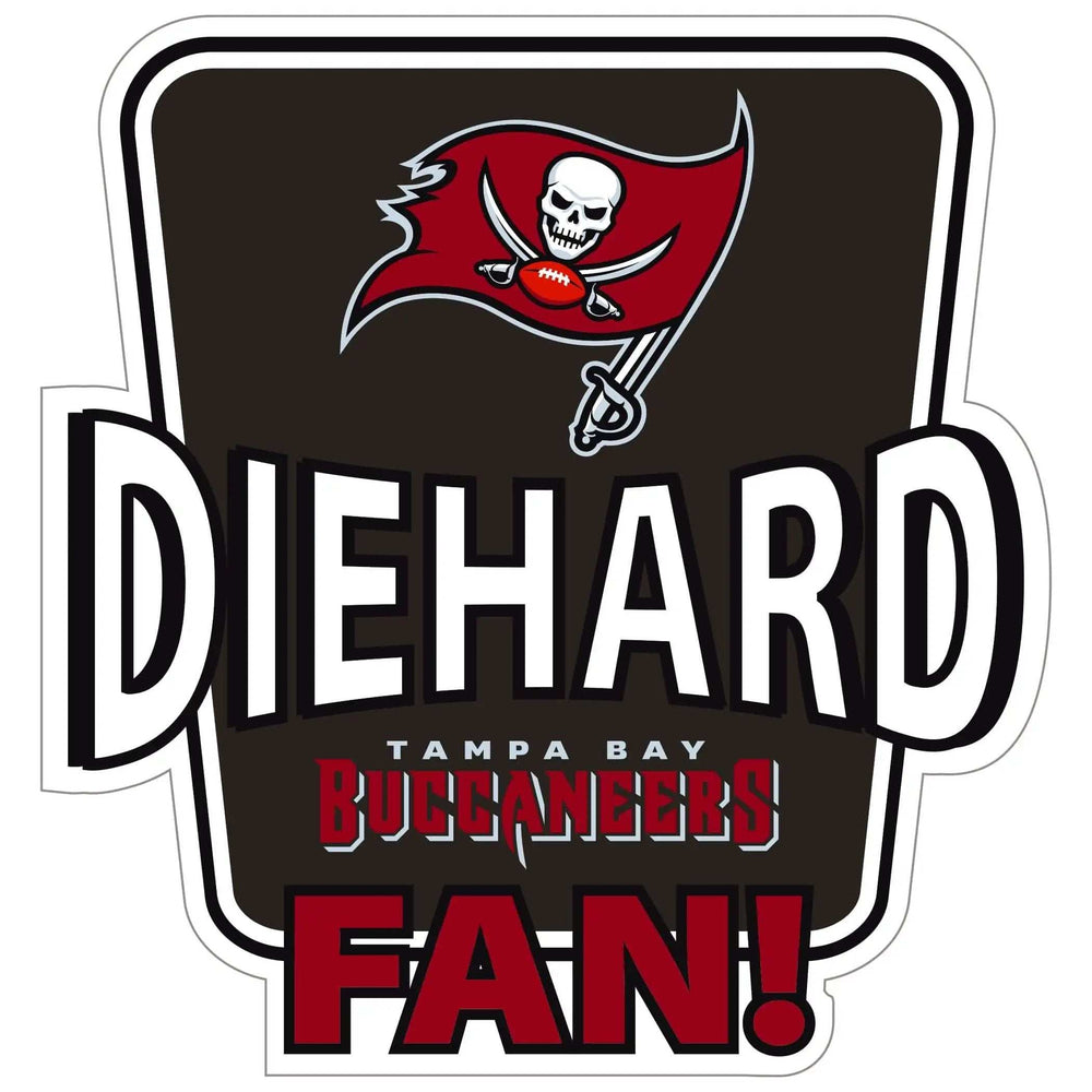 Tampa Bay Buccaneers Die-Hard Fan Auto Decal - Tampa Bay Buccaneers - Flyclothing LLC
