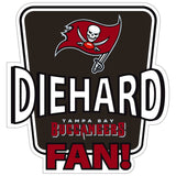 Tampa Bay Buccaneers Die-Hard Fan Auto Decal - Tampa Bay Buccaneers - Flyclothing LLC