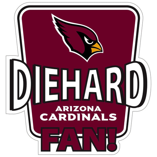 Arizona Cardinals Die-Hard Fan Auto Decal - Arizona Cardinals - Flyclothing LLC