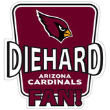 Arizona Cardinals Die-Hard Fan Auto Decal - Arizona Cardinals - Flyclothing LLC