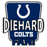 Indianapolis Colts Die-Hard Fan Auto Decal - Indianapolis Colts - Flyclothing LLC
