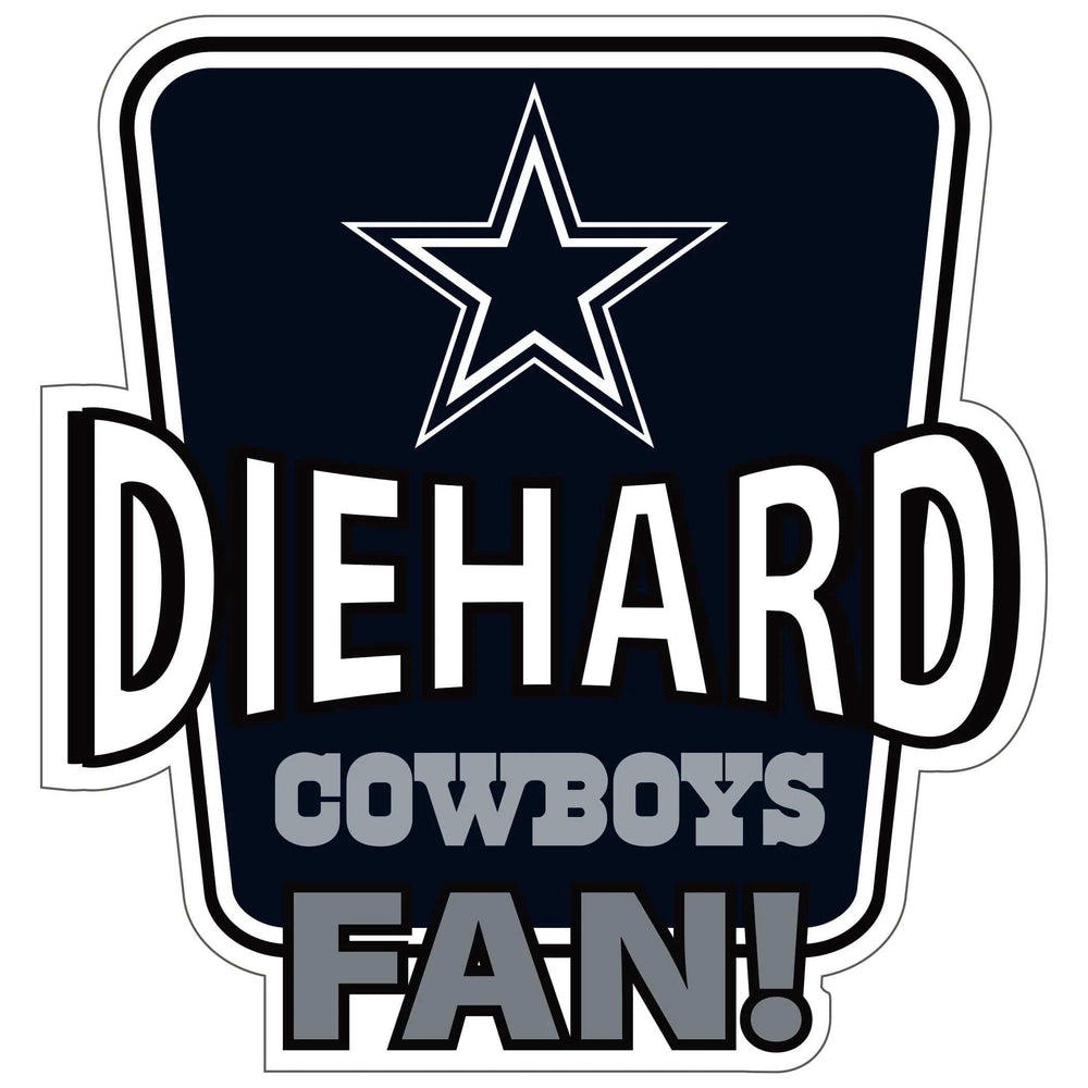Dallas Cowboys Die-Hard Fan Auto Decal - Dallas Cowboys - Flyclothing LLC