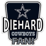 Dallas Cowboys Die-Hard Fan Auto Decal - Dallas Cowboys - Flyclothing LLC
