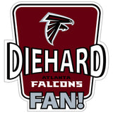 Atlanta Falcons Die-Hard Fan Auto Decal - Atlanta Falcons - Flyclothing LLC