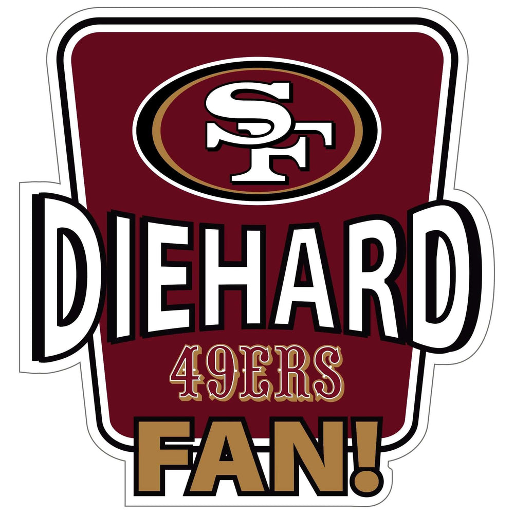San Francisco 49ers Die-Hard Fan Auto Decal - San Francisco 49ers - Flyclothing LLC