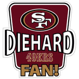 San Francisco 49ers Die-Hard Fan Auto Decal - San Francisco 49ers - Flyclothing LLC