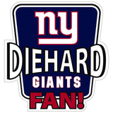 New York Giants Die-Hard Fan Auto Decal - New York Giants - Flyclothing LLC