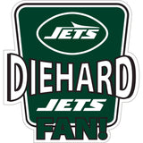 New York Jets Die-Hard Fan Auto Decal - New York Jets - Flyclothing LLC