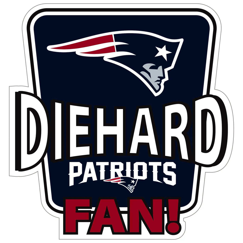New England Patriots Die-Hard Fan Auto Decal - New England Patriots - Flyclothing LLC