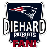 New England Patriots Die-Hard Fan Auto Decal - New England Patriots - Flyclothing LLC