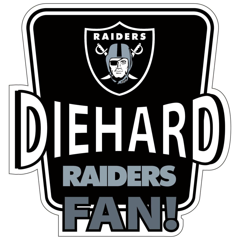 Las Vegas Raiders Die-Hard Fan Auto Decal - Las Vegas Raiders - Flyclothing LLC