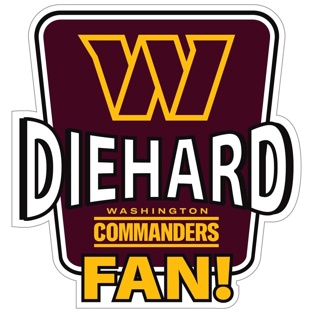 Washington Commanders Die-Hard Fan Auto Decal - Washington Commanders - Flyclothing LLC