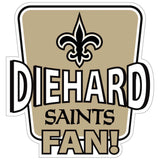 New Orleans Saints Die-Hard Fan Auto Decal - New Orleans Saints - Flyclothing LLC
