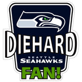 Seattle Seahawks Die-Hard Fan Auto Decal - Seattle Seahawks - Flyclothing LLC