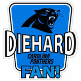 Carolina Panthers Die-Hard Fan Auto Decal - Carolina Panthers - Flyclothing LLC