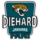 Jacksonville Jaguars Die-Hard Fan Auto Decal - Jacksonville Jaguars - Flyclothing LLC
