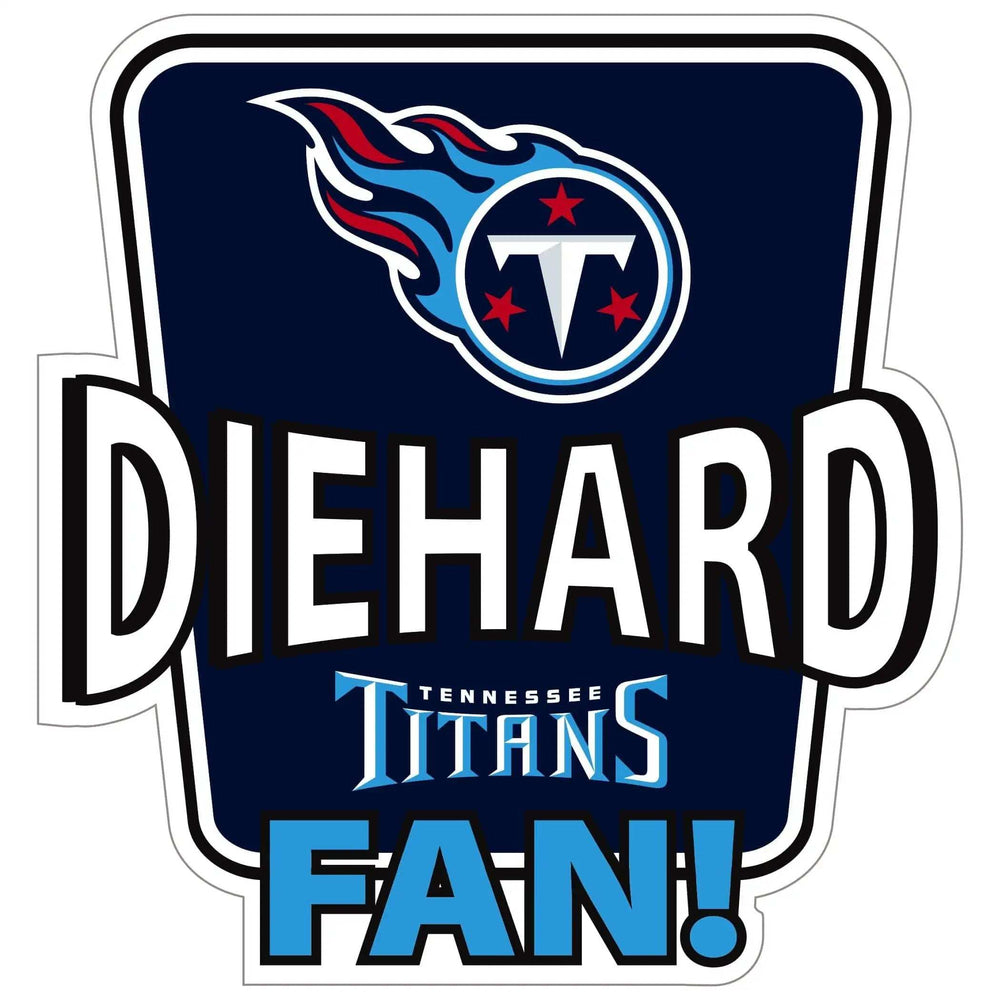 Tennessee Titans Die-Hard Fan Auto Decal - Tennessee Titans - Flyclothing LLC
