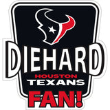 Houston Texans Die-Hard Fan Auto Decal - Houston Texans - Flyclothing LLC