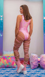 J-Valentine FE233 - Leg Wrap Lace-Up Bodysuit - J. Valentine - Flyclothing LLC