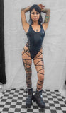 J-Valentine FE233 - Leg Wrap Lace-Up Bodysuit - J. Valentine - Flyclothing LLC