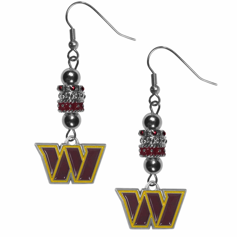 Washington Commanders Euro Bead Earrings - Siskiyou Buckle - Flyclothing LLC