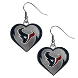 Houston Texans Heart Dangle Earrings - Houston Texans - Flyclothing LLC