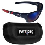 New England Patriots Edge Wrap Sunglass and Case Set - New England Patriots - Flyclothing LLC