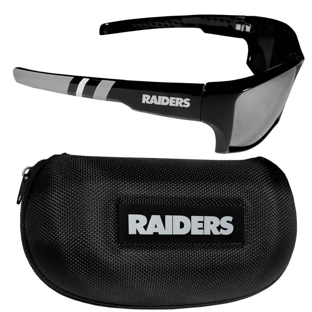 Las Vegas Raiders Edge Wrap Sunglass and Case Set - Las Vegas Raiders - Flyclothing LLC