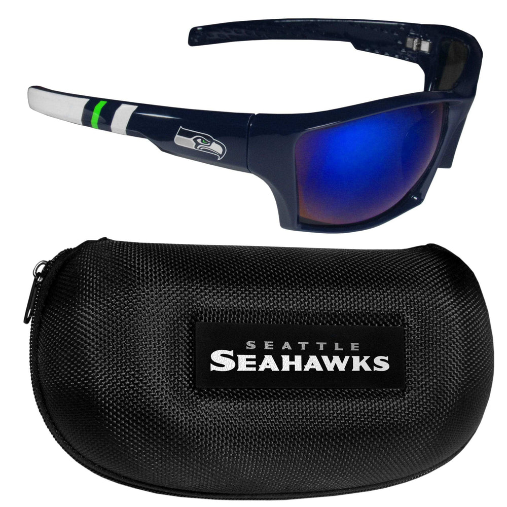 Seattle Seahawks Edge Wrap Sunglass and Case Set - Seattle Seahawks - Flyclothing LLC