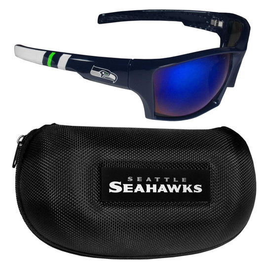 Seattle Seahawks Edge Wrap Sunglass and Case Set - Seattle Seahawks - Flyclothing LLC