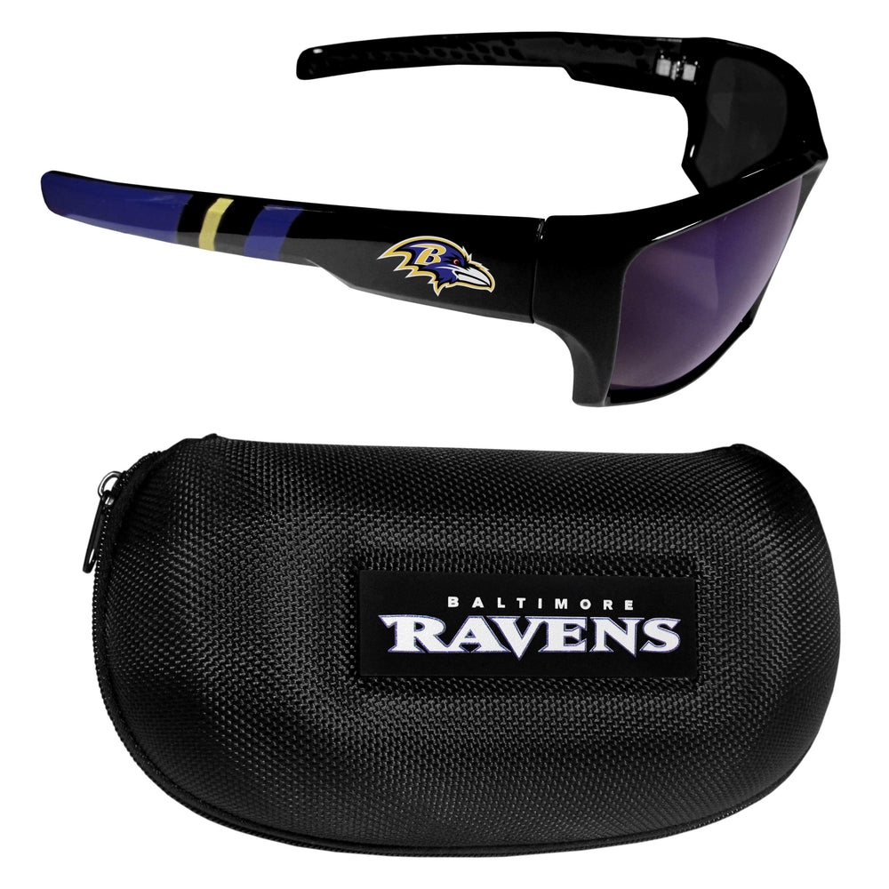 Baltimore Ravens Edge Wrap Sunglass and Case Set - Baltimore Ravens - Flyclothing LLC