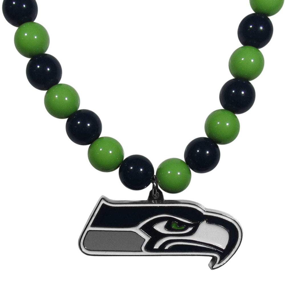 Seattle Seahawks Fan Bead Necklace - Seattle Seahawks - Flyclothing LLC