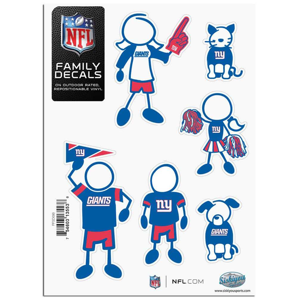 New York Giants Family Decal Set Small - New York Giants - Flyclothing LLC