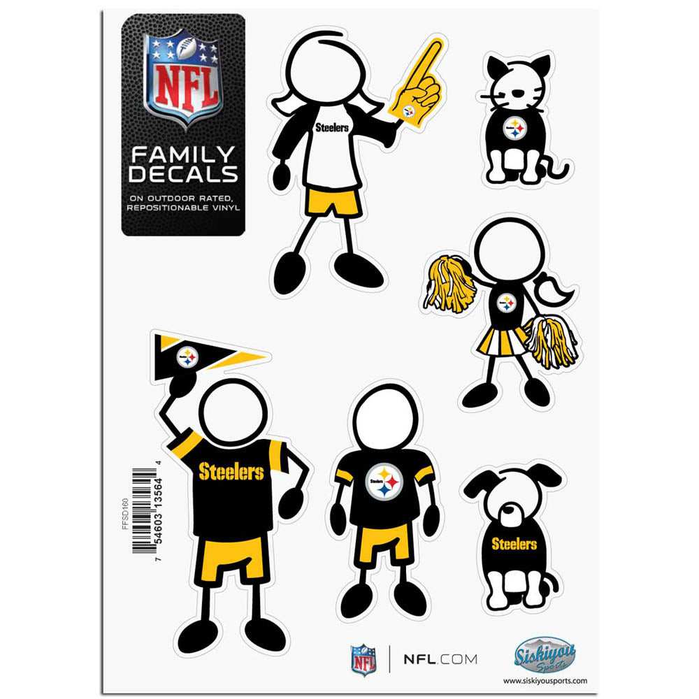Pittsburgh Steelers Family Decal Set Small - Pittsburgh Steelers - Flyclothing LLC
