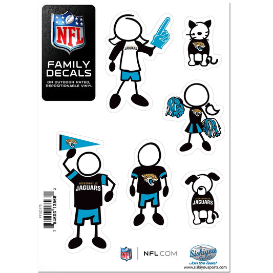 Jacksonville Jaguars Family Decal Set Small - Jacksonville Jaguars - Flyclothing LLC