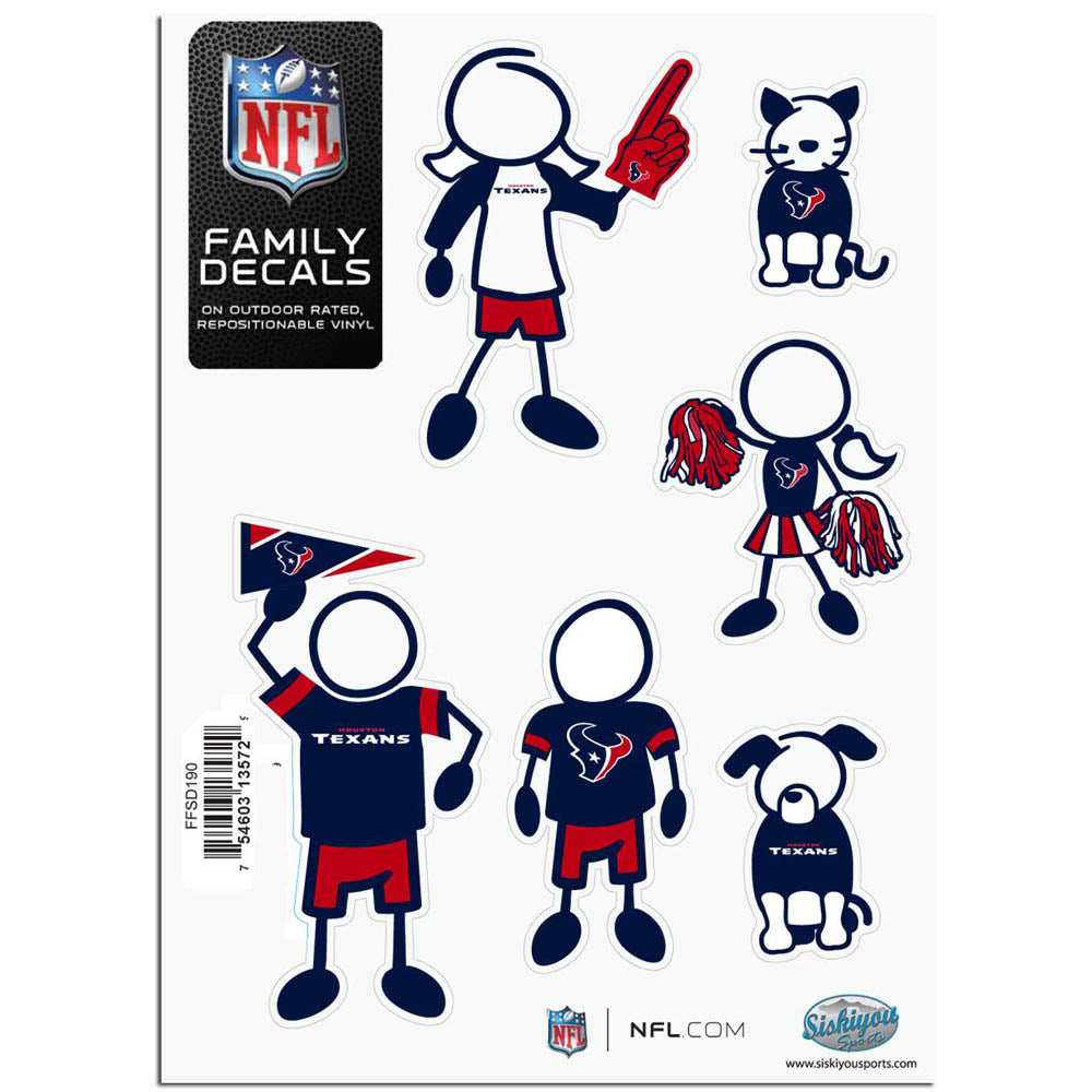 Houston Texans Family Decal Set Small - Houston Texans - Flyclothing LLC
