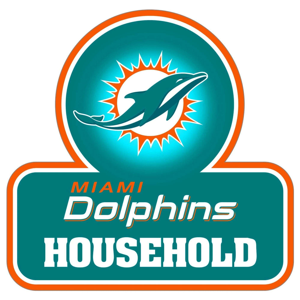 Miami Dolphins Household Auto Decal - Miami Dolphins - Flyclothing LLC