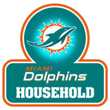 Miami Dolphins Household Auto Decal - Miami Dolphins - Flyclothing LLC