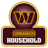 Washington Commanders Household Auto Decal - Washington Commanders - Flyclothing LLC