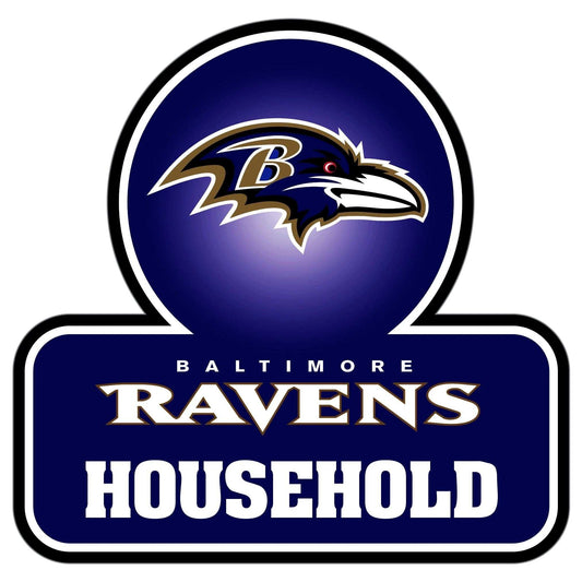 Baltimore Ravens Household Auto Decal - Baltimore Ravens - Flyclothing LLC