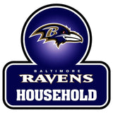 Baltimore Ravens Household Auto Decal - Baltimore Ravens - Flyclothing LLC