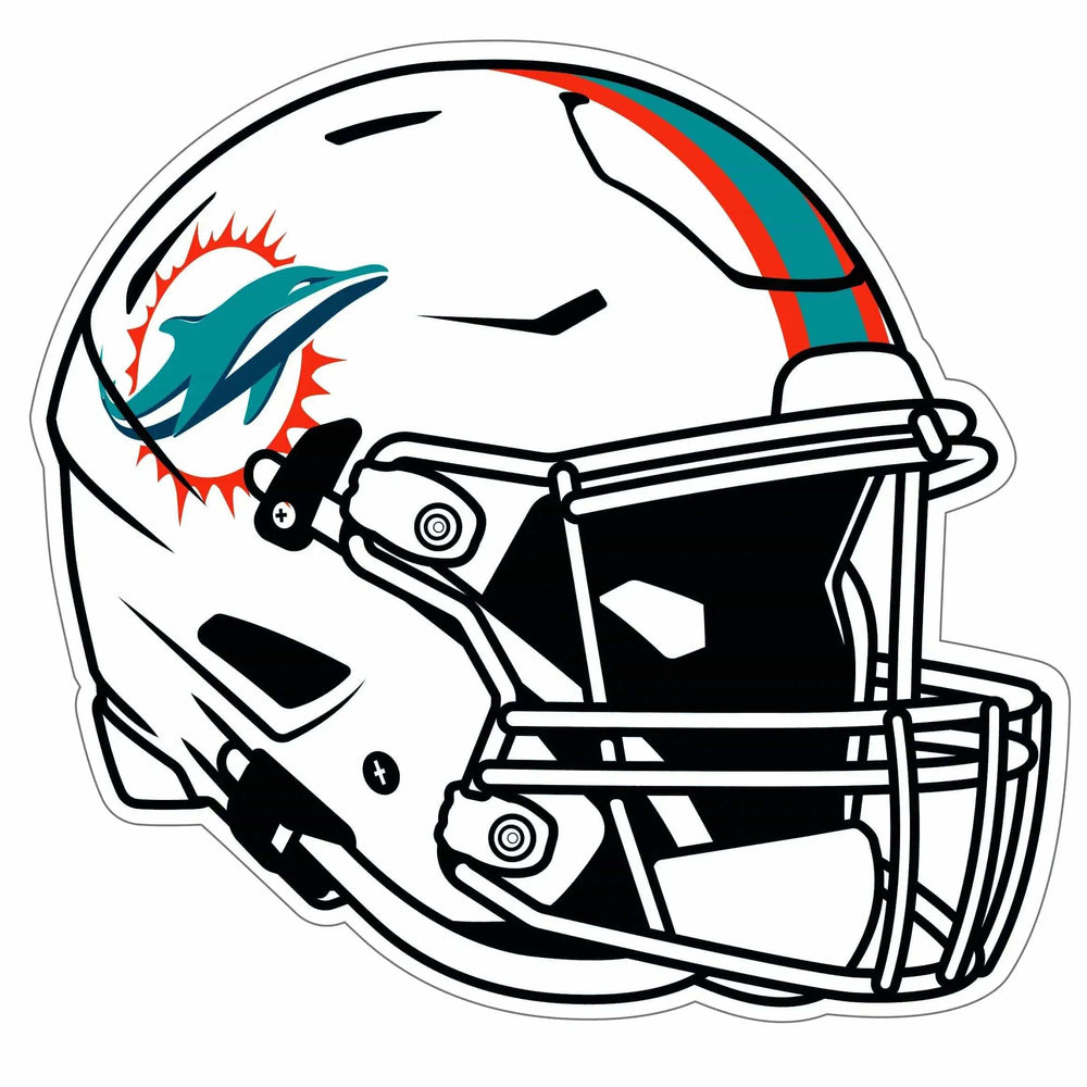 Miami Dolphins Helmet Auto Decal - Miami Dolphins - Flyclothing LLC