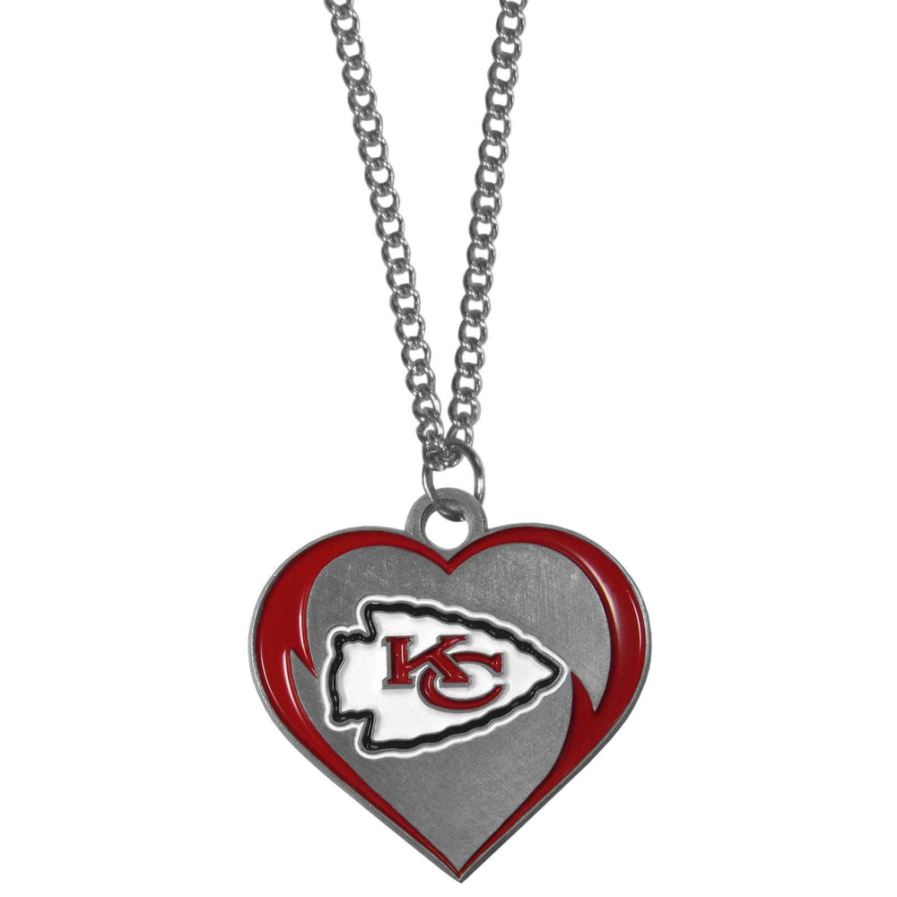 Kansas City Chiefs Heart Necklace - Kansas City Chiefs - Flyclothing LLC