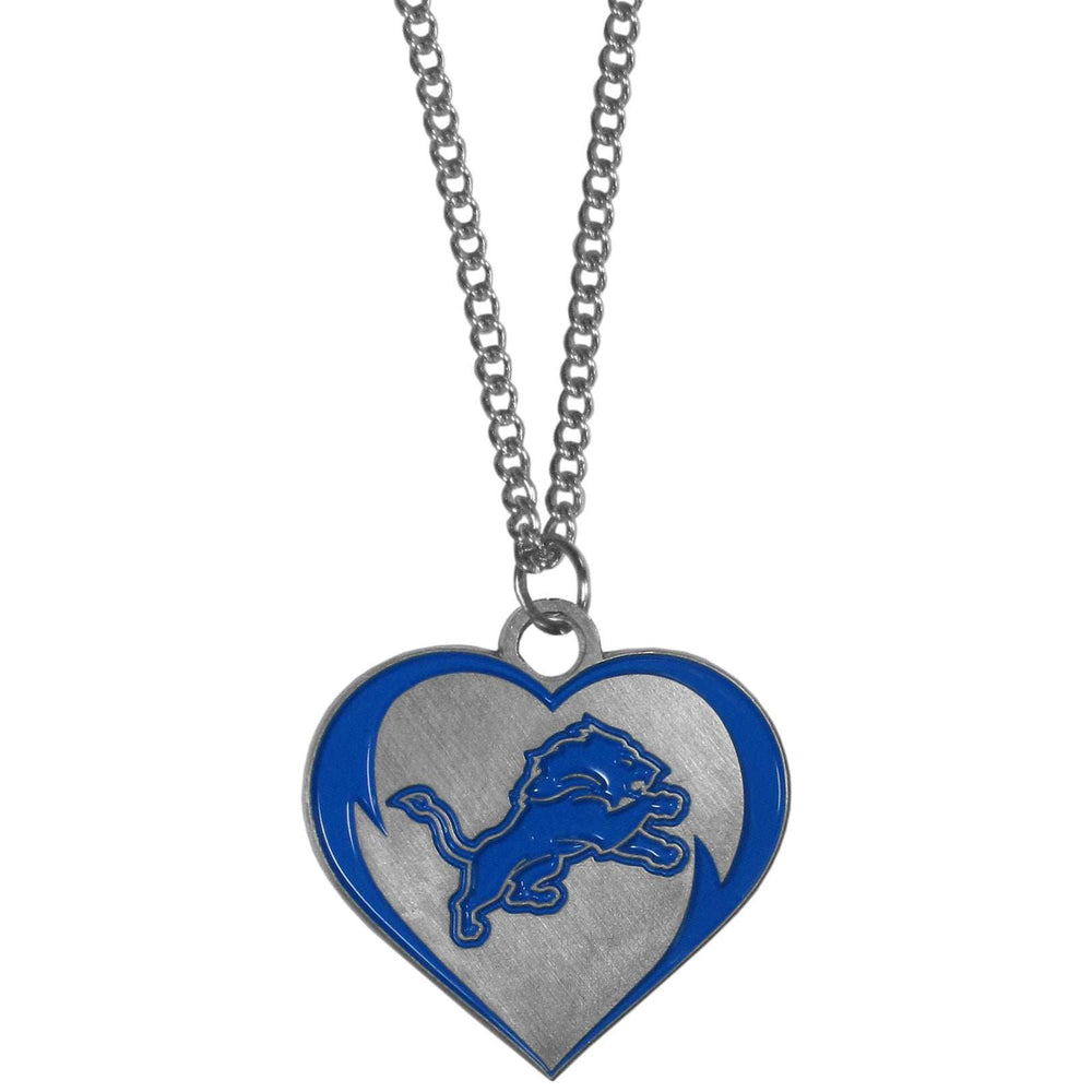 Detroit Lions Heart Necklace - Detroit Lions - Flyclothing LLC
