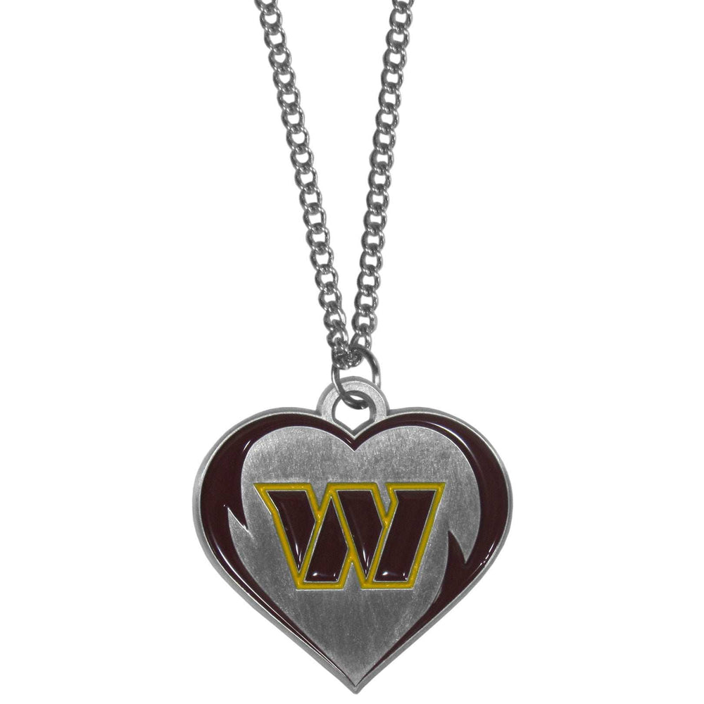 Washington Commanders Heart Necklace - Washington Commanders - Flyclothing LLC