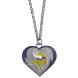 Minnesota Vikings Heart Necklace - Minnesota Vikings - Flyclothing LLC