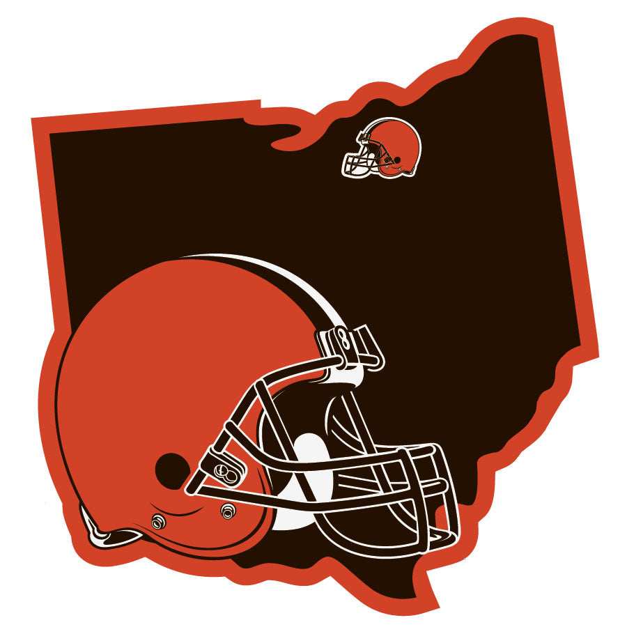 Cleveland Browns Home State Decal - Cleveland Browns - Flyclothing LLC
