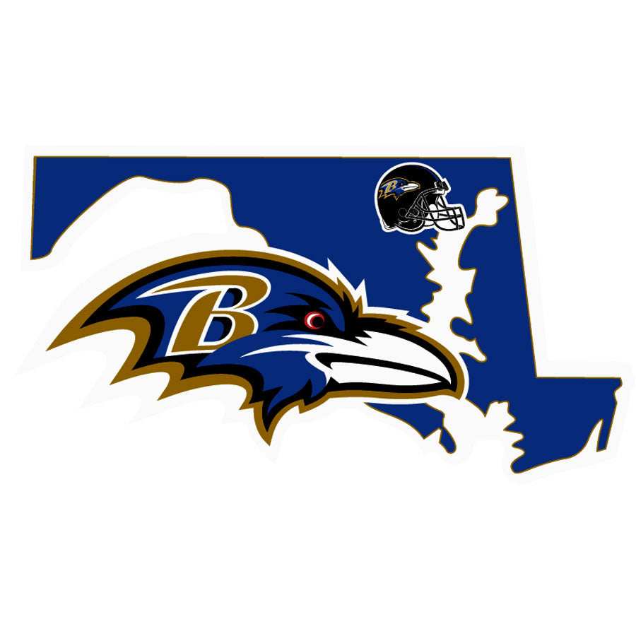 Baltimore Ravens Home State Decal - Baltimore Ravens - Flyclothing LLC